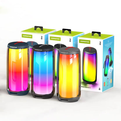 HOPESTAR P49 Tone Pulse RGB Light Waterproof Bluetooth Speaker(Grey) - Desktop Speaker by HOPESTAR | Online Shopping South Africa | PMC Jewellery
