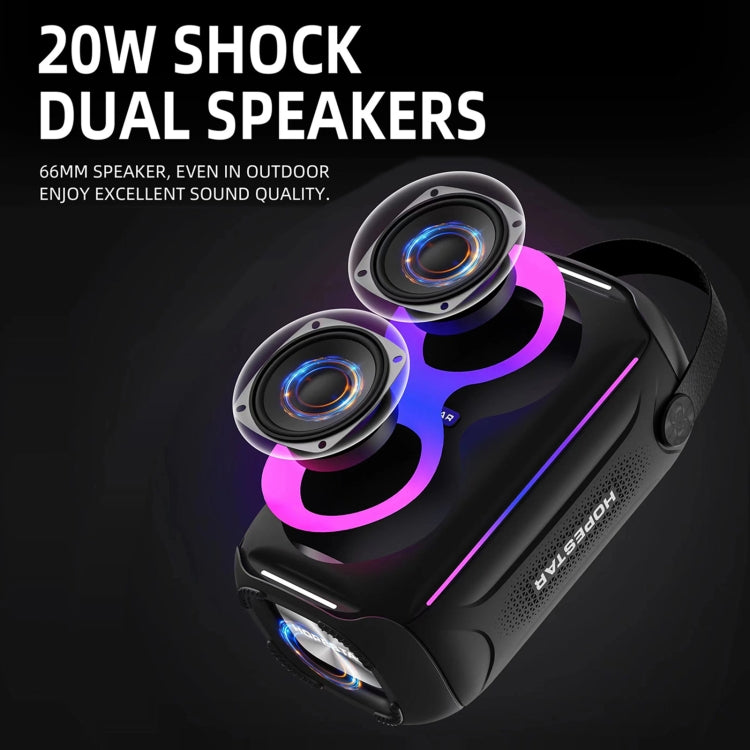 HOPESTAR Party200 mini Portable Tone Pulse RGB Light Bluetooth Speaker(Grey) - free shipping - PMC TechLife - Order now!