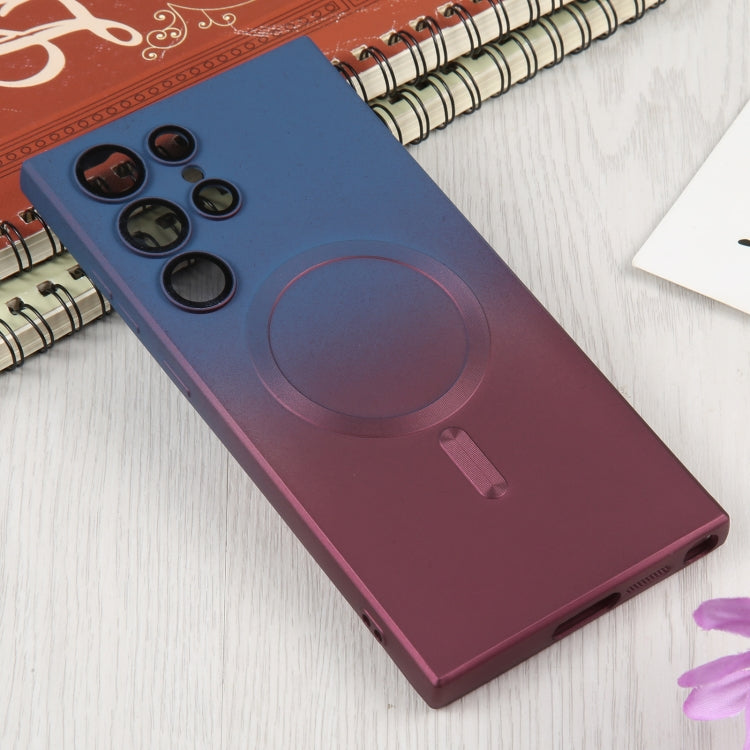 For Samsung Galaxy S22 Ultra 5G Liquid TPU Silicone Gradient MagSafe Phone Case(Blue Purple) - free shipping - PMC TechLife - Order now!