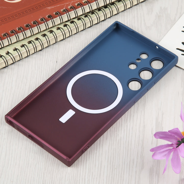 For Samsung Galaxy S22 Ultra 5G Liquid TPU Silicone Gradient MagSafe Phone Case(Blue Purple) - free shipping - PMC TechLife - Order now!