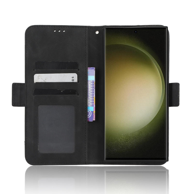 For Samsung Galaxy S23 Ultra 5G Skin Feel Calf Texture Card Slots Leather Phone Case(Black) - Galaxy S23 Ultra 5G Cases by PMC TechLife | Online Shopping South Africa | PMC TechLife | Buy Now Pay Later Mobicred