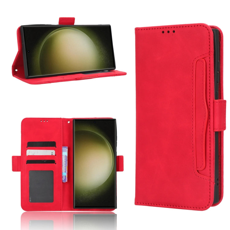 For Samsung Galaxy S23 Ultra 5G Skin Feel Calf Texture Card Slots Leather Phone Case(Red) - free shipping - PMC TechLife - Order now!