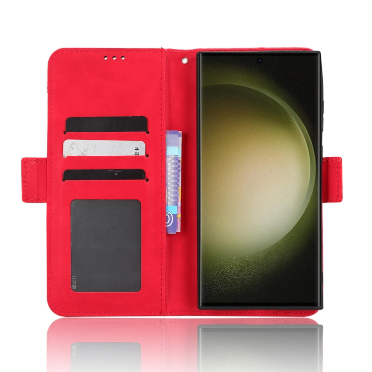 For Samsung Galaxy S23 Ultra 5G Skin Feel Calf Texture Card Slots Leather Phone Case(Red) - free shipping - PMC TechLife - Order now!