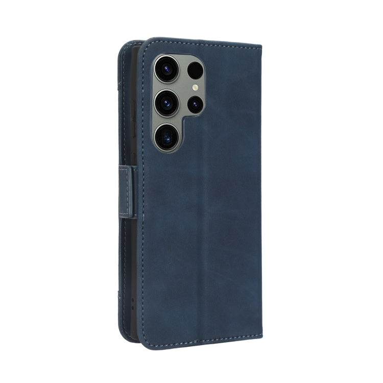 For Samsung Galaxy S23 Ultra 5G Skin Feel Calf Texture Card Slots Leather Phone Case(Blue) - Galaxy S23 Ultra 5G Cases by PMC TechLife | Online Shopping South Africa | PMC TechLife | Buy Now Pay Later Mobicred