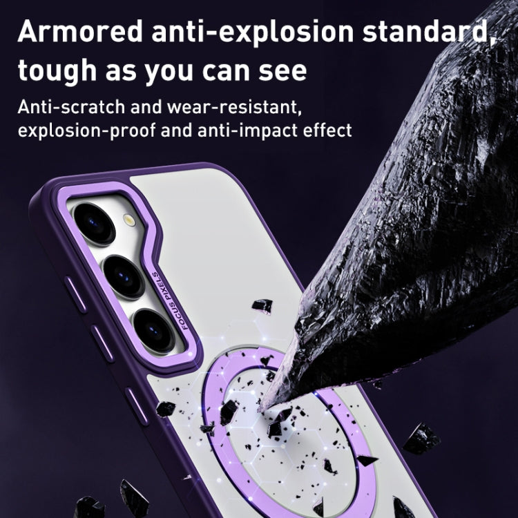 For Samsung Galaxy S23+ 5G Skin Feel MagSafe Shockproof Phone Case with Holder(Transparent White) - free shipping - PMC TechLife - Order now!
