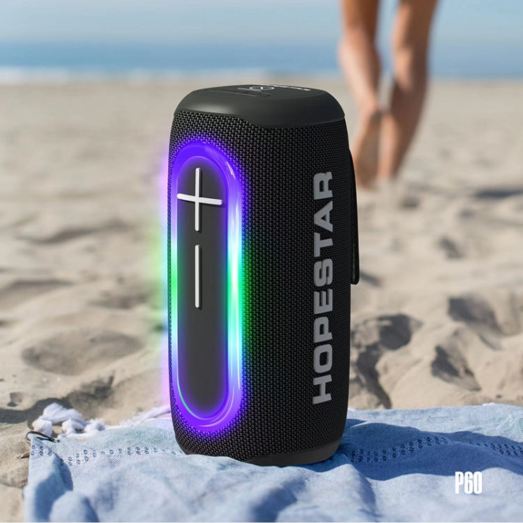 HOPESTAR P60 IPX6 Waterproof 10W 66mm Outdoor Bluetooth Speaker(Black) - Waterproof Speaker by HOPESTAR | Online Shopping South Africa | PMC Jewellery