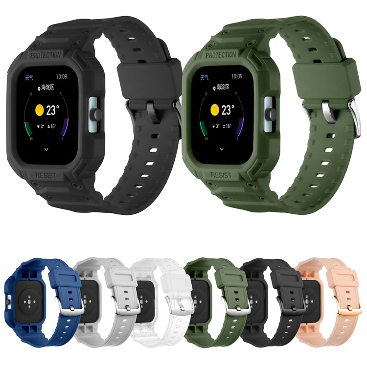 For Amazfit GTS 4 / 3 / 2 / 1 Universal Integrated Silicone Watch Band(Army Green) - Watch Bands by PMC TechLife | Online Shopping South Africa | PMC TechLife | Buy Now Pay Later Mobicred