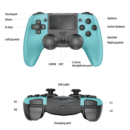 298 Bluetooth 5.0 Wireless Game Controller for PS4 / PC / Android(Blue) - Gamepads by PMC Jewellery | Online Shopping South Africa | PMC Jewellery