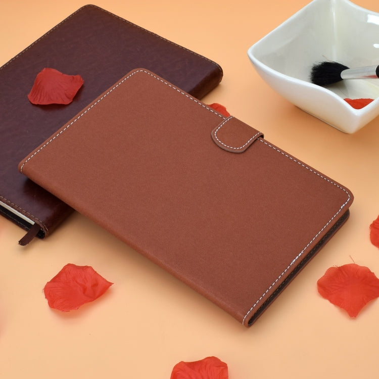 For iPad Air / iPad Air 2 / iPad 9.7 (2018 & 2017) Solid Color Tablet PC Universal Magnetic Horizontal Flip Leather Case with Card Slots & Holder(Brown) - More iPad Cases by PMC TechLife | Online Shopping South Africa | PMC TechLife | Buy Now Pay Later Mobicred