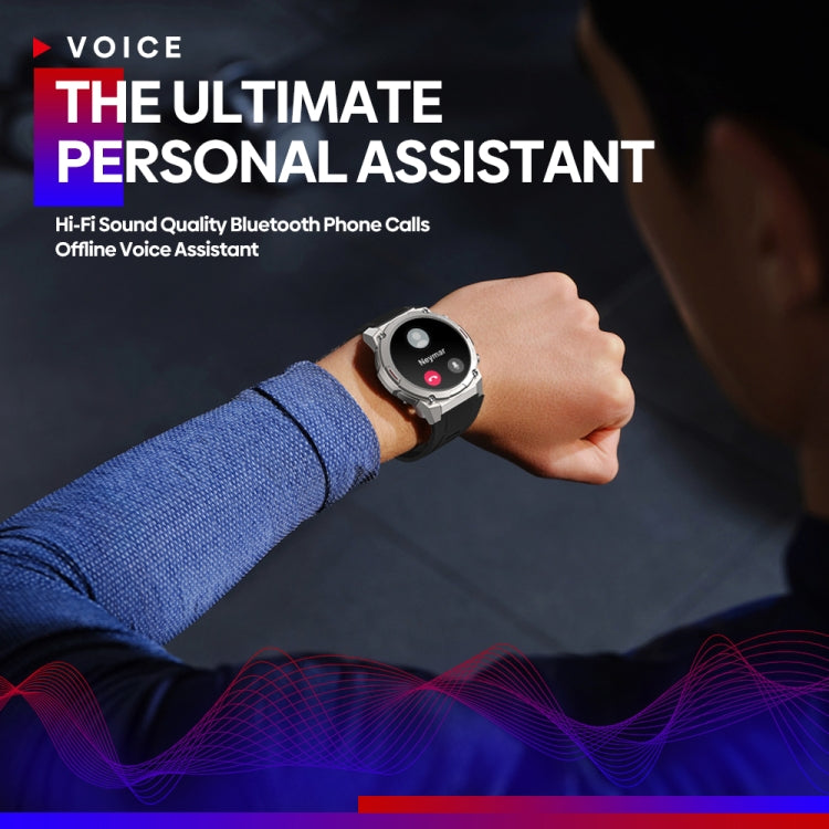 Zeblaze Vibe 7 Pro 1.43 inch Round Screen HD Smart Watch Support Voice Call / Health Monitoring(Black Silver) - free shipping - PMC TechLife - Order now!