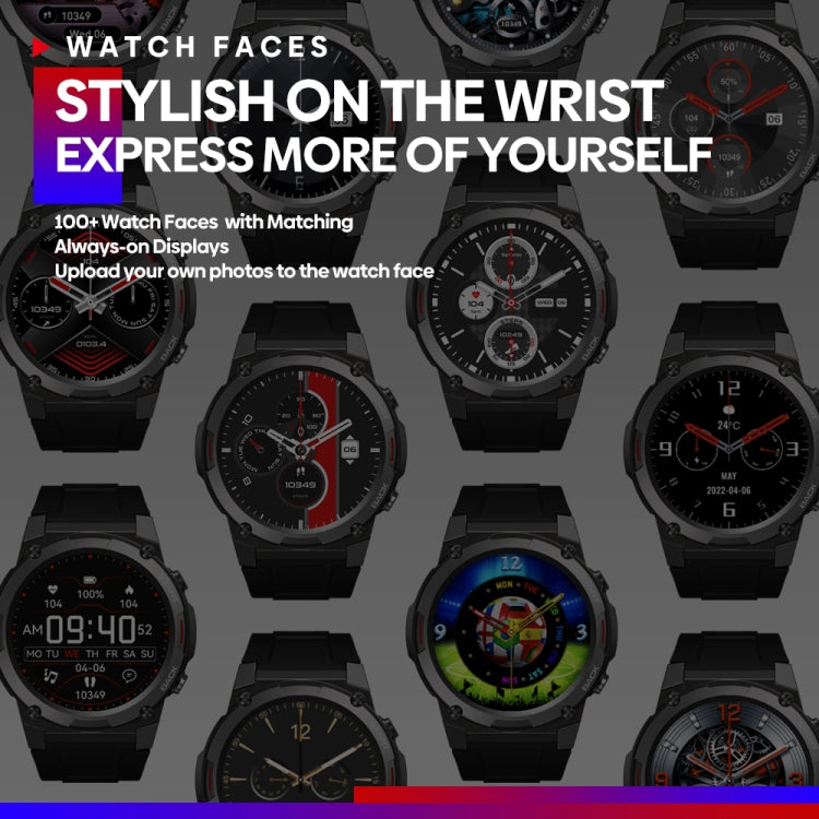 Zeblaze Vibe 7 Pro 1.43 inch Round Screen HD Smart Watch Support Voice Call / Health Monitoring(Black Silver) - free shipping - PMC TechLife - Order now!