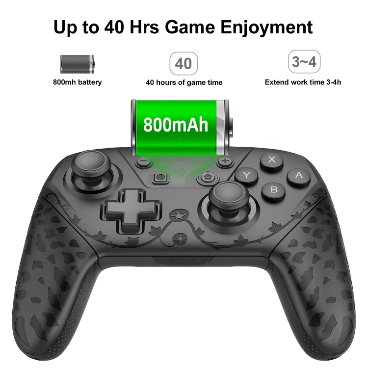 798B Bluetooth 5.0 Wireless Game Controller for Nintendo Switch(Black) - Gamepads by PMC Jewellery | Online Shopping South Africa | PMC Jewellery