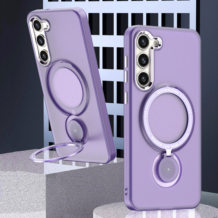 For Samsung Galaxy S23 5G 360 Degree Rotation Holder MagSafe Magnetic Phone Case(Purple) - Galaxy S23 5G Cases by PMC TechLife | Online Shopping South Africa | PMC TechLife