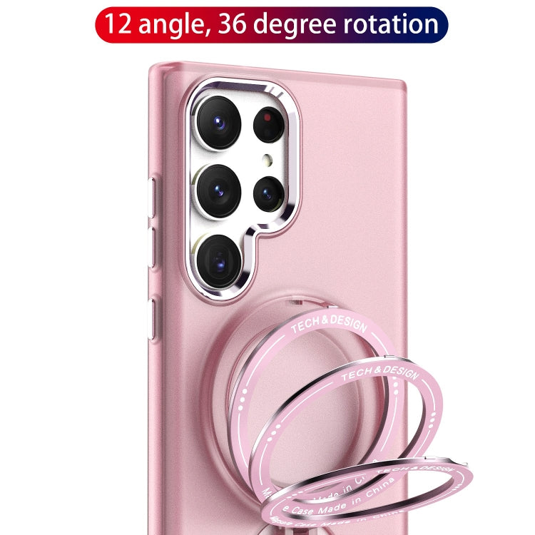 For Samsung Galaxy S22 Ultra 5G 360 Degree Rotation Holder MagSafe Magnetic Phone Case(Black) - Galaxy S22 Ultra 5G Cases by PMC TechLife | Online Shopping South Africa | PMC TechLife | Buy Now Pay Later Mobicred
