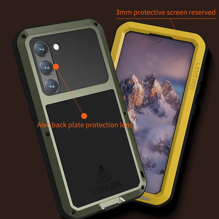 For Samsung Galaxy S23 5G LOVE MEI Metal Shockproof Life Waterproof Dustproof Phone Case(Black) - free shipping - PMC TechLife - Order now!
