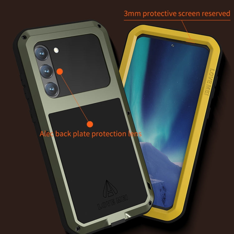 For Samsung Galaxy S23+ 5G LOVE MEI Metal Shockproof Life Waterproof Dustproof Phone Case(Army Green) - Galaxy S23+ 5G Cases by LOVE MEI | Online Shopping South Africa | PMC TechLife | Buy Now Pay Later Mobicred