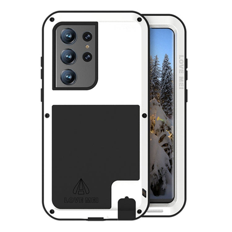 For Samsung Galaxy S23 Ultra 5G LOVE MEI Metal Shockproof Life Waterproof Dustproof Phone Case(White) - Galaxy S23 Ultra 5G Cases by LOVE MEI | Online Shopping South Africa | PMC TechLife | Buy Now Pay Later Mobicred