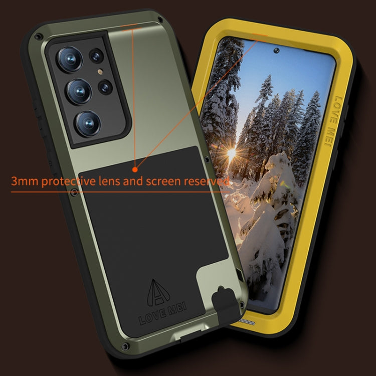 For Samsung Galaxy S23 Ultra 5G LOVE MEI Metal Shockproof Life Waterproof Dustproof Phone Case(Red) - free shipping - PMC TechLife - Order now!