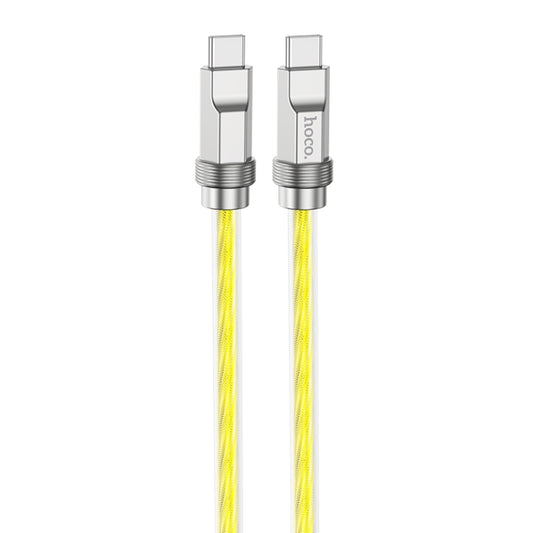 hoco U113 100W USB-C/Type-C to USB-C/Type-C Silicone Data Cable, Length: 1m(Gold) - USB-C & Type-C Cable by hoco | Online Shopping South Africa | PMC Jewellery