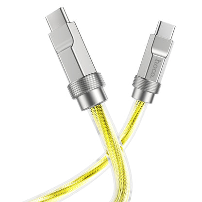 hoco U113 100W USB-C/Type-C to USB-C/Type-C Silicone Data Cable, Length: 1m(Gold) - USB-C & Type-C Cable by hoco | Online Shopping South Africa | PMC Jewellery