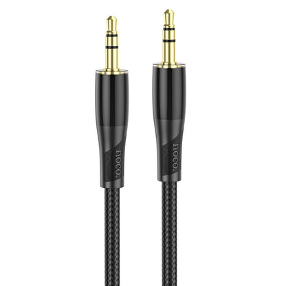 hoco UPA25 AUX Transparent Exploration Version 3.5mm Male to Male Audio Cable, Length: 1m(Black) - Video & Audio Cable by hoco | Online Shopping South Africa | PMC Jewellery