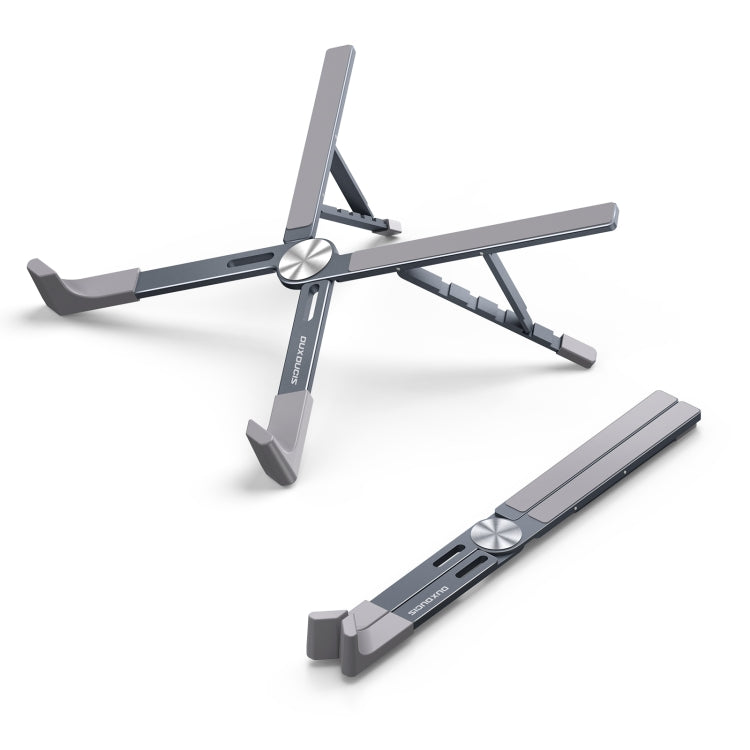 DUX DUCIS Foldable X-shaped Aluminum Laptop Stand(Lead Color) - MacBook Holder by DUX DUCIS | Online Shopping South Africa | PMC Jewellery