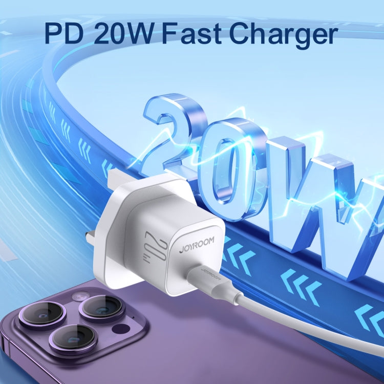 JOYROOM JR-TCF02 PD Type-C 20W Mini Charger, Plug:UK Plug(Black) - USB Charger by JOYROOM | Online Shopping South Africa | PMC TechLife | Buy Now Pay Later Mobicred