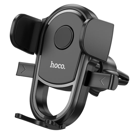 hoco H6 One-button Air Outlet Car Holder(Black) - Car Holders by hoco | Online Shopping South Africa | PMC Jewellery