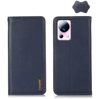 For Xiaomi 13 Lite / Civi 2 KHAZNEH Nappa Top Layer Cowhide Leather Phone Case(Blue) - 13 Lite Cases by PMC Jewellery | Online Shopping South Africa | PMC Jewellery