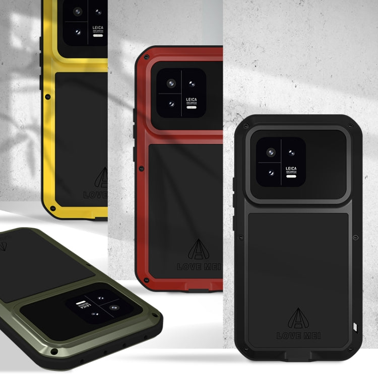 For Xiaomi 13 LOVE MEI Metal Shockproof Life Waterproof Dustproof Phone Case(Red) - free shipping - PMC TechLife - Order now!