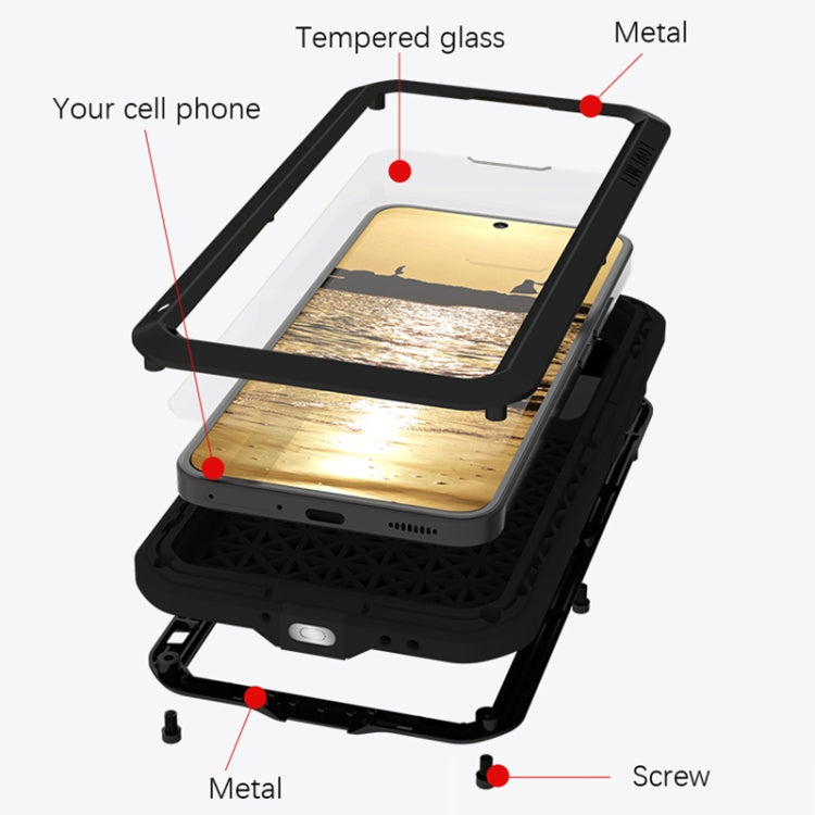 For Xiaomi 13 LOVE MEI Metal Shockproof Life Waterproof Dustproof Phone Case(Black) - free shipping - PMC TechLife - Order now!