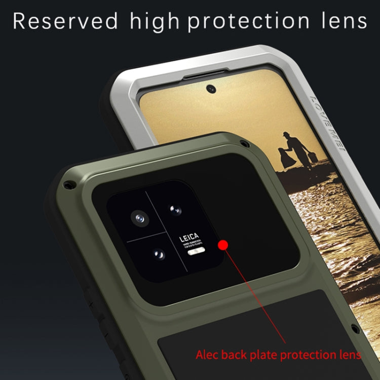 For Xiaomi 13 LOVE MEI Metal Shockproof Life Waterproof Dustproof Phone Case(Army Green) - free shipping - PMC TechLife - Order now!
