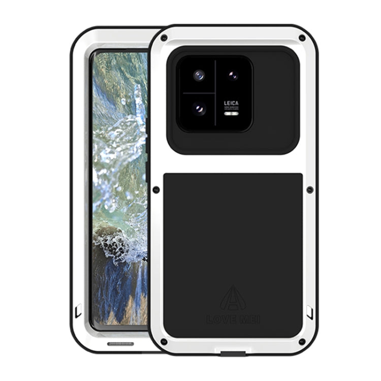 For Xiaomi 13 Pro LOVE MEI Metal Shockproof Life Waterproof Dustproof Phone Case(White) - free shipping - PMC TechLife - Order now!