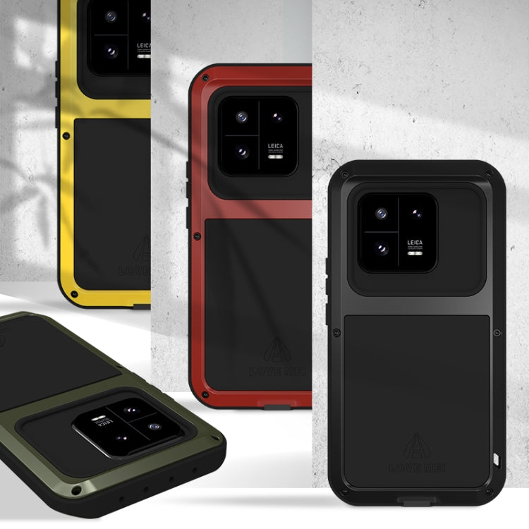For Xiaomi 13 Pro LOVE MEI Metal Shockproof Life Waterproof Dustproof Phone Case(Red) - free shipping - PMC TechLife - Order now!