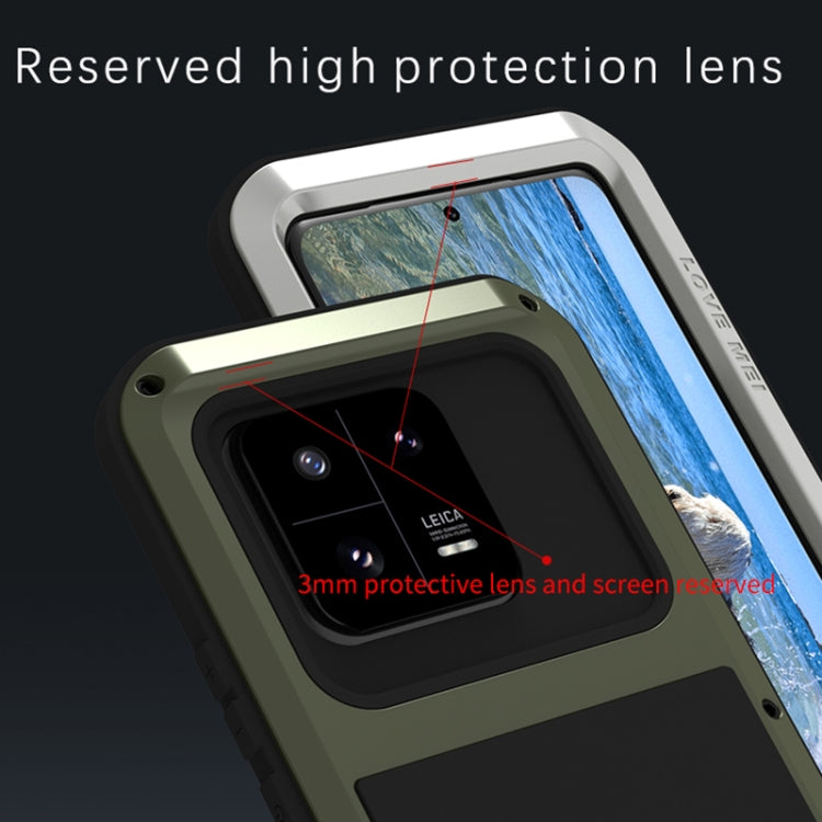 For Xiaomi 13 Pro LOVE MEI Metal Shockproof Life Waterproof Dustproof Phone Case(Silver) - free shipping - PMC TechLife - Order now!