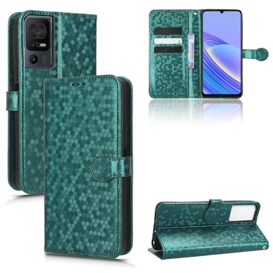 For TCL 40 SE Honeycomb Dot Texture Leather Phone Case(Green) - More Brand by PMC Jewellery | Online Shopping South Africa | PMC Jewellery