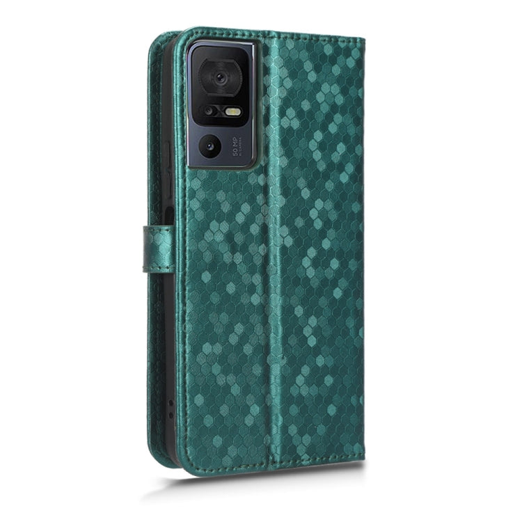 For TCL 40 SE Honeycomb Dot Texture Leather Phone Case(Green) - More Brand by PMC Jewellery | Online Shopping South Africa | PMC Jewellery