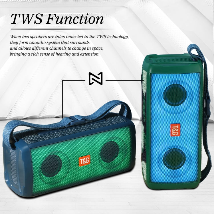T&G TG345 Portable Outdoor Color LED Wireless Bluetooth Speaker(Blue) - Desktop Speaker by T&G | Online Shopping South Africa | PMC Jewellery