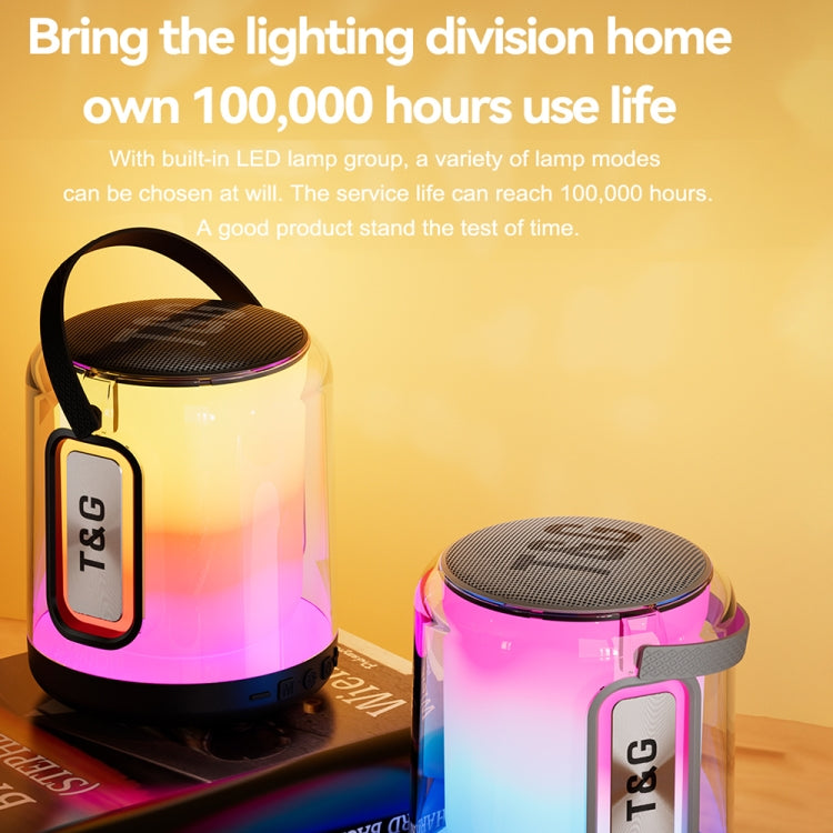 T&G TG376 360 Degree Full Screen LED Light RGB Multicolor Wireless Bluetooth Speaker Subwoofer(Black) - free shipping - PMC TechLife - Order now!