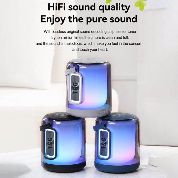 T&G TG376 360 Degree Full Screen LED Light RGB Multicolor Wireless Bluetooth Speaker Subwoofer(Black) - free shipping - PMC TechLife - Order now!