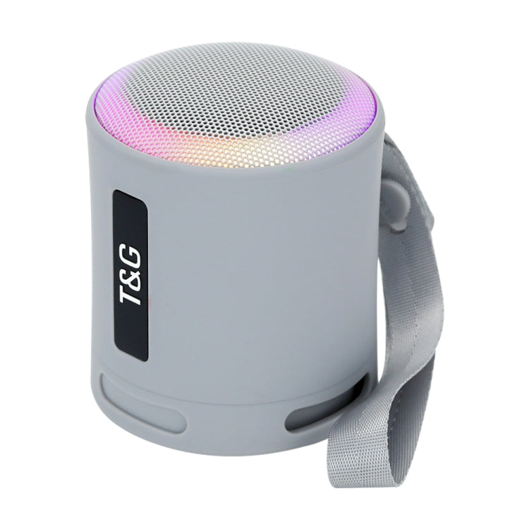 T&G TG373 Outdoor Portable LED Light RGB Multicolor Wireless Bluetooth Speaker Subwoofer(Grey) - Desktop Speaker by T&G | Online Shopping South Africa | PMC Jewellery