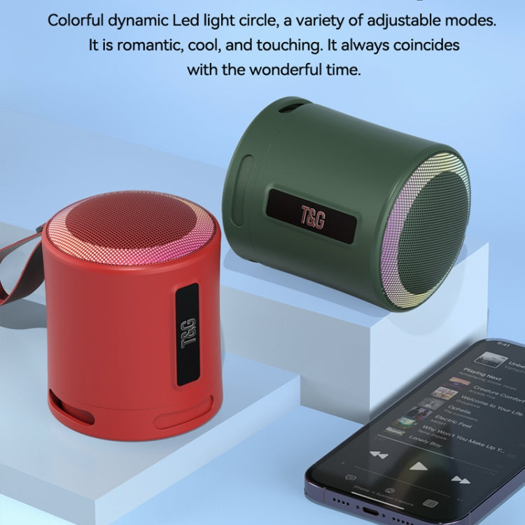 T&G TG373 Outdoor Portable LED Light RGB Multicolor Wireless Bluetooth Speaker Subwoofer(Orange) - Desktop Speaker by T&G | Online Shopping South Africa | PMC TechLife | Buy Now Pay Later Mobicred
