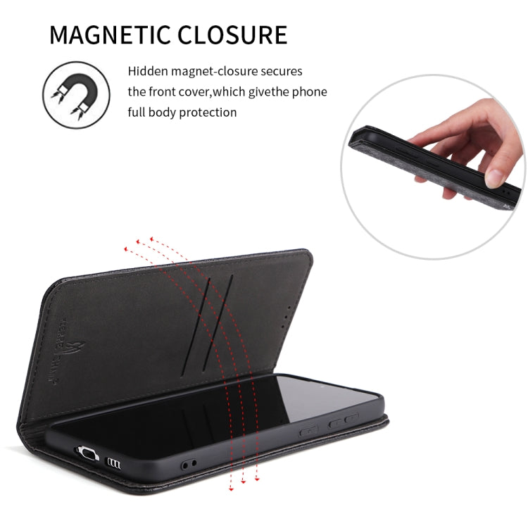 For Samsung Galaxy S23 5G Fierre Shann Crocodile Texture Magnetic Genuine Leather Phone Case(Black) - Galaxy S23 5G Cases by FIERRE SHANN | Online Shopping South Africa | PMC TechLife | Buy Now Pay Later Mobicred