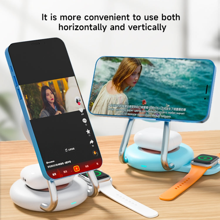N21 15W 3 in 1 Transparent Magnetic Wireless Charger(Blue) -  by PMC TechLife | Online Shopping South Africa | PMC TechLife