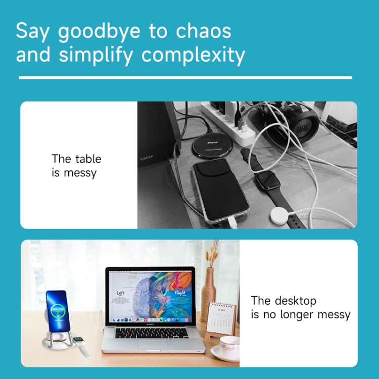 N21 15W 3 in 1 Transparent Magnetic Wireless Charger(Orange) -  by PMC TechLife | Online Shopping South Africa | PMC TechLife