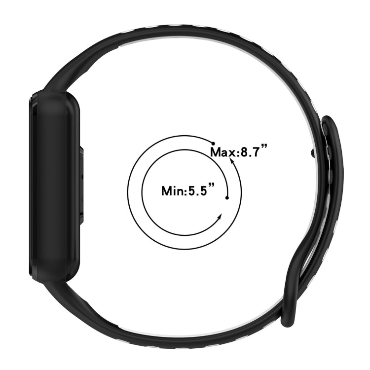 For Redmi Band 2 Loop Two-Color Breathable Silicone Watch Band(Black+Lime) - Watch Bands by PMC TechLife | Online Shopping South Africa | PMC TechLife | Buy Now Pay Later Mobicred