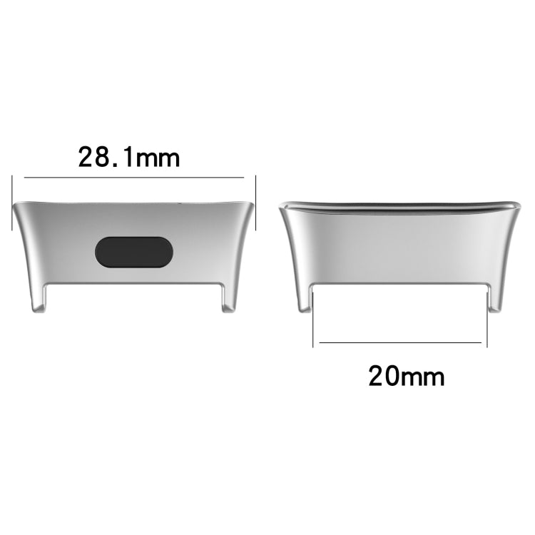 For Xiaomi Redmi Watch 3 / Mi Watch Lite 3 1 Pair Metal Watch Band Connector(Black) -  by PMC TechLife | Online Shopping South Africa | PMC TechLife
