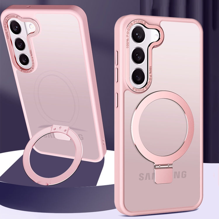 For Samsung Galaxy S23 5G Skin Feel MagSafe Magnetic Holder Phone Case(Pink) - free shipping - PMC TechLife - Order now!