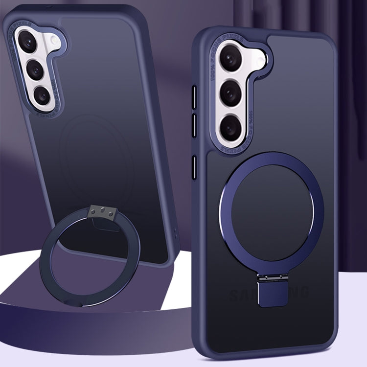 For Samsung Galaxy S23+ 5G Skin Feel MagSafe Magnetic Holder Phone Case(Dark Blue) - free shipping - PMC TechLife - Order now!