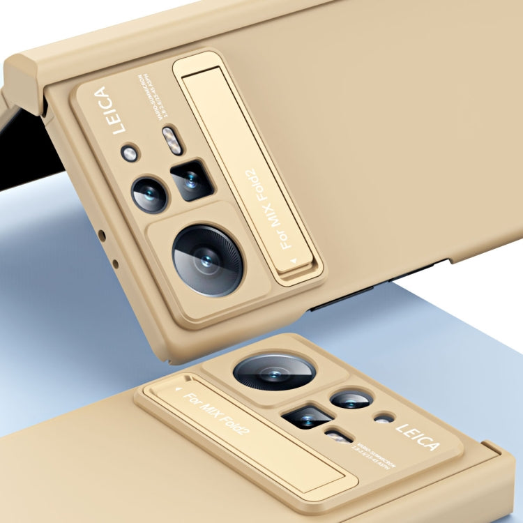 For Xiaomi Mix Fold 2 Macaron Hinge All-inclusive Folding Phone Case with Stand(Transparent) - Xiaomi Cases by PMC TechLife | Online Shopping South Africa | PMC TechLife